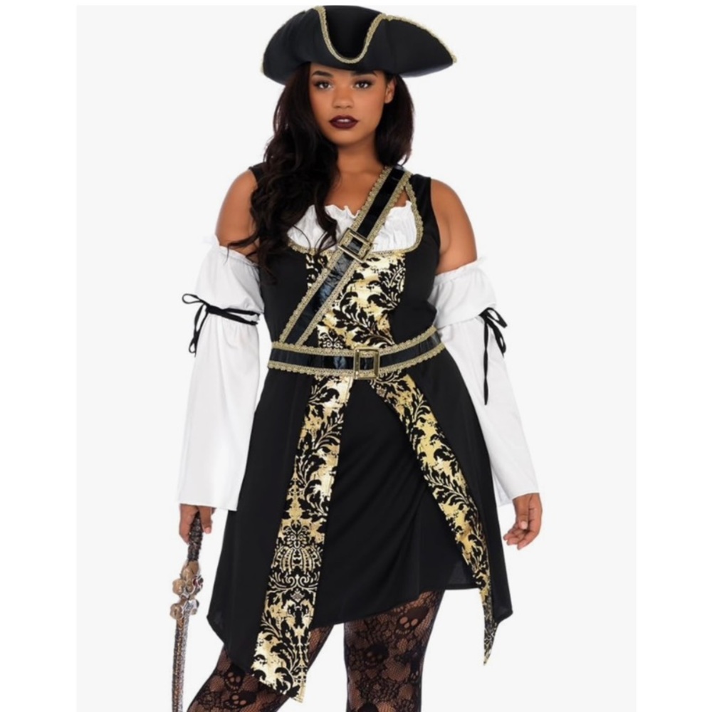 Leg Avenue Women's Black Sea Buccaneer Sexy Pirate Costume size Small